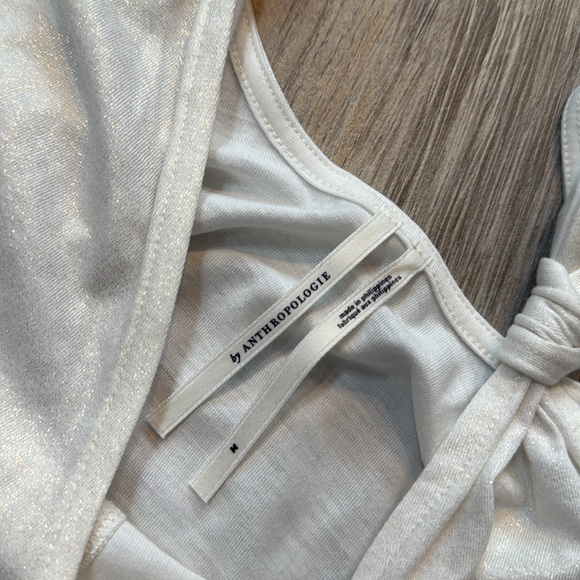 NWT By Anthropologie Shine Knot Flowy Tank‎ in Ivory Size Medium - Picture 8 of 11